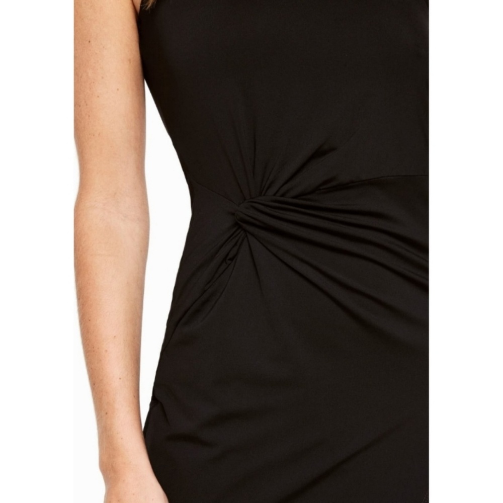 {Bardot} Black One Shoulder Maxi Mid Calf Dress SM - Picture 4 of 8